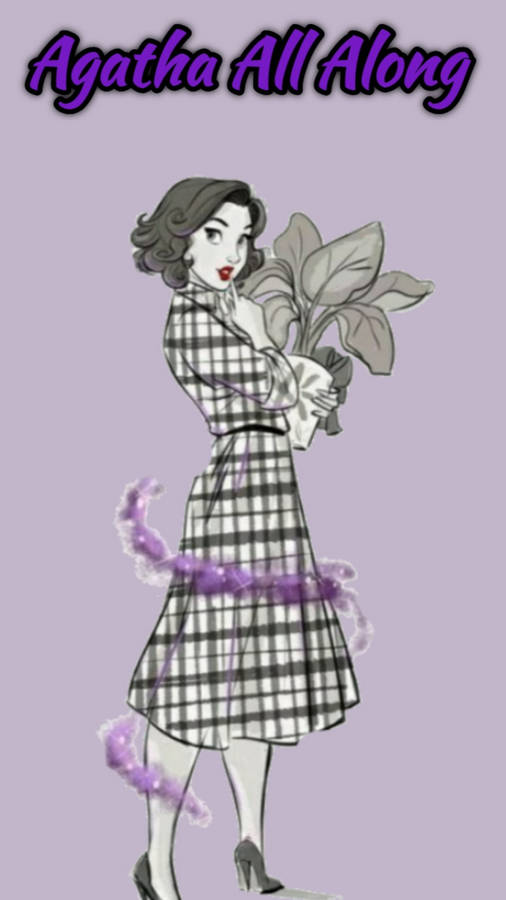 Agatha Harkness Plant Sketch Wallpaper