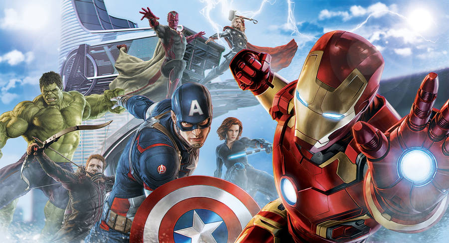 Age Of Ultron - Avengers Implacable In 3d Wallpaper