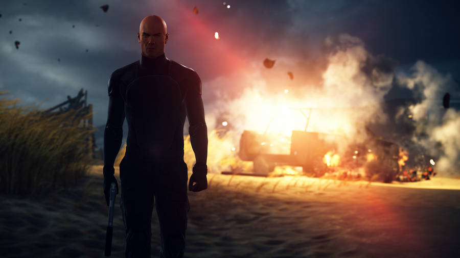 Agent 47 In Bodysuit From Hitman 2018 Wallpaper