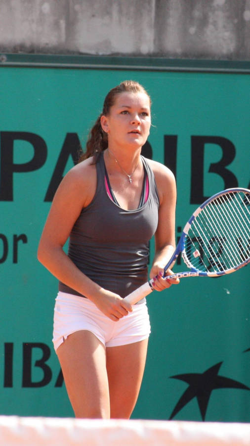 Agnieszka Radwanska Prepared For The Serve Wallpaper