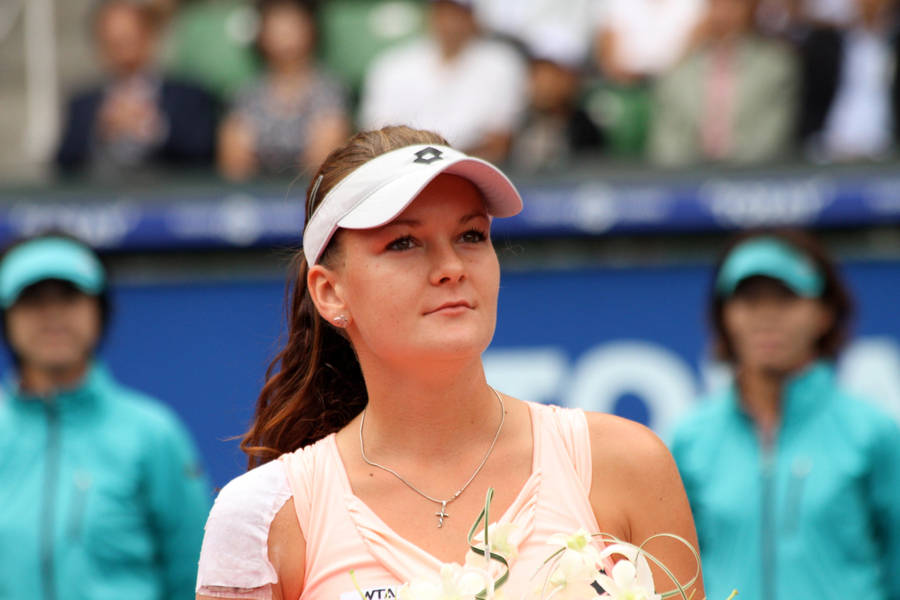 Agnieszka Radwanska With A Soft Smile Wallpaper