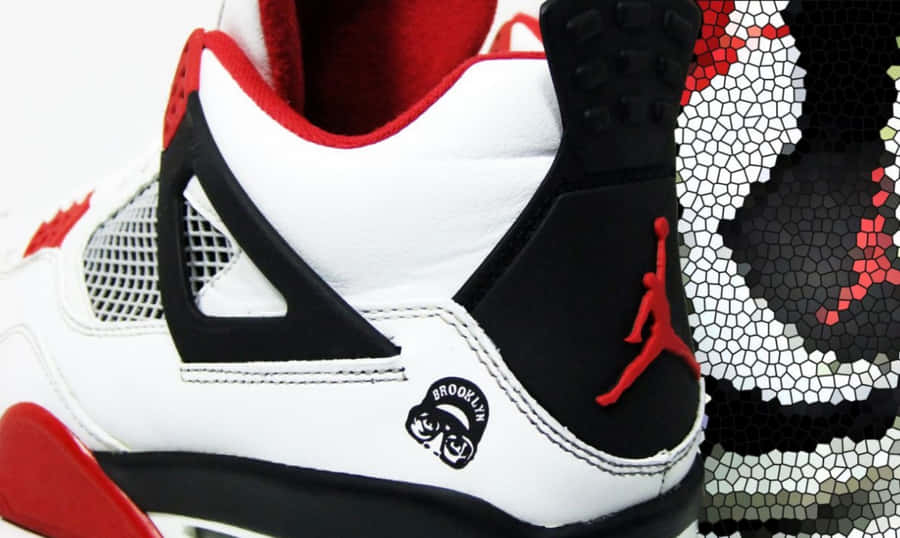 Air Jordan 4 Fire Red Brooklyn Wallpaper