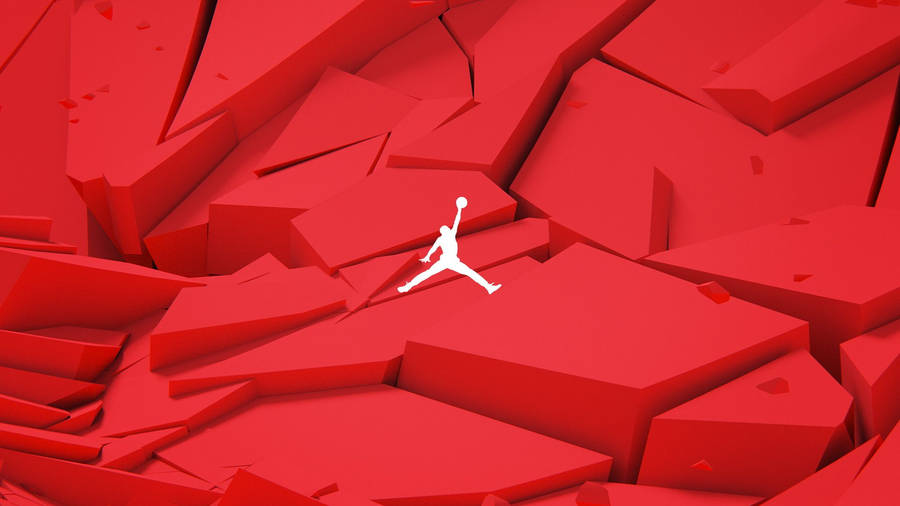 Air Jordan Abstract Red Shapes Wallpaper
