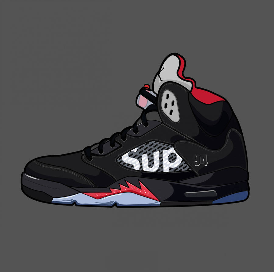 Air Jordan Shoes With Supreme Wallpaper