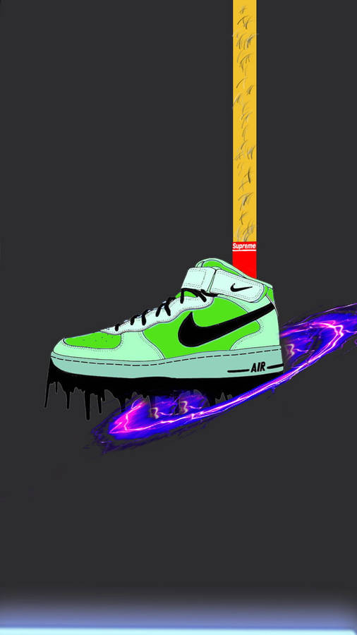 Air Nike Cartoon Purple Portal Wallpaper