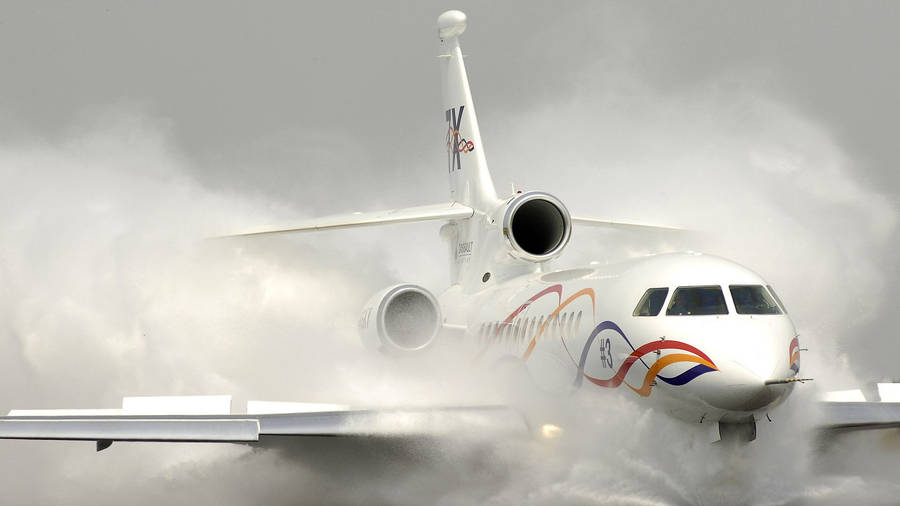 Airplane On Smoke Wallpaper