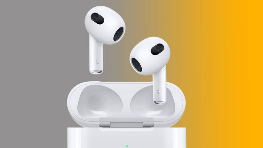 Airpods 3rd Generation In Yellow Wallpaper