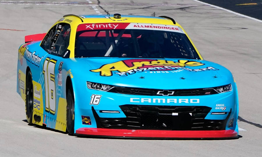 Aj Allmendinger Blue And Yellow Wallpaper