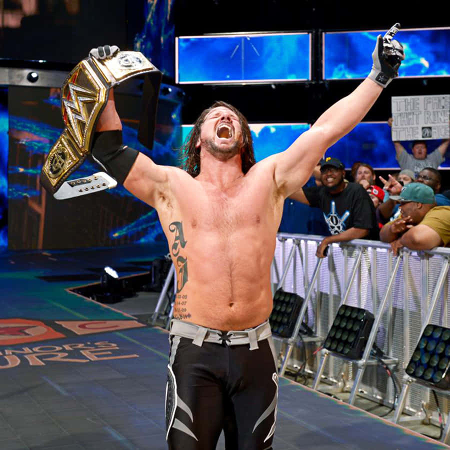 Aj Styles Wwe Raw Champion Wallpaper