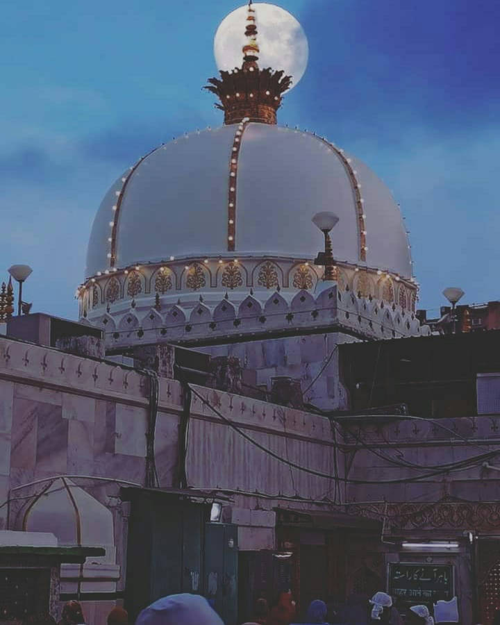 Ajmer Dome Blue Moon Sky Wallpaper