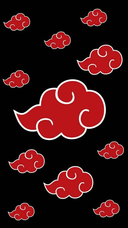 Akatsuki Cloud Iphone Simple Black Wallpaper