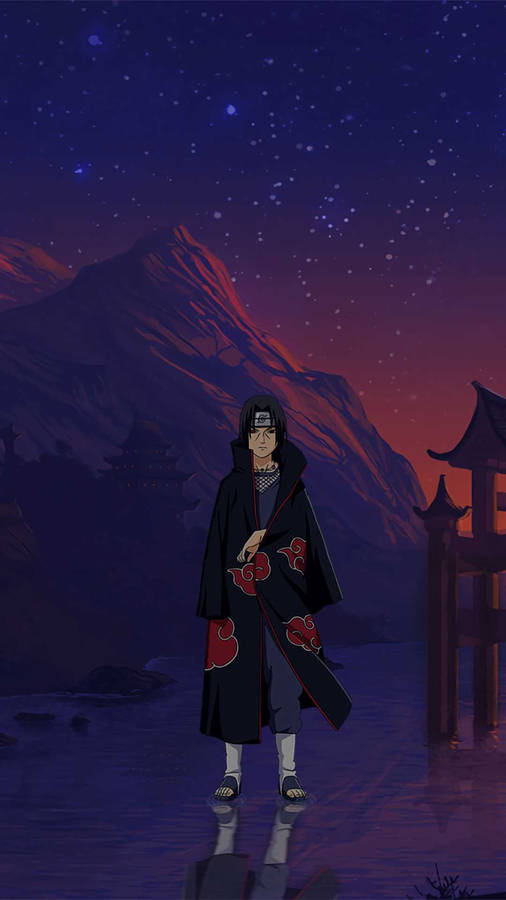 Akatsuki Itachi River Mountain Wallpaper