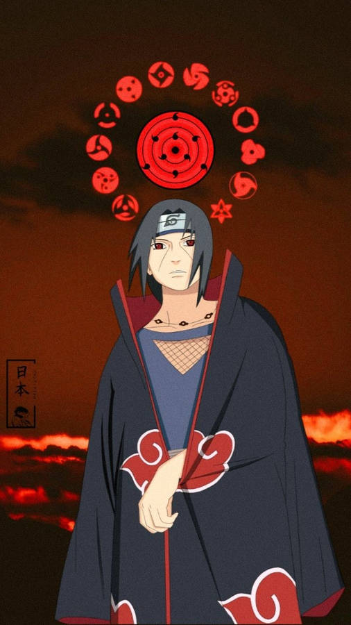 Akatsuki Itachi Sharingan Icons Wallpaper