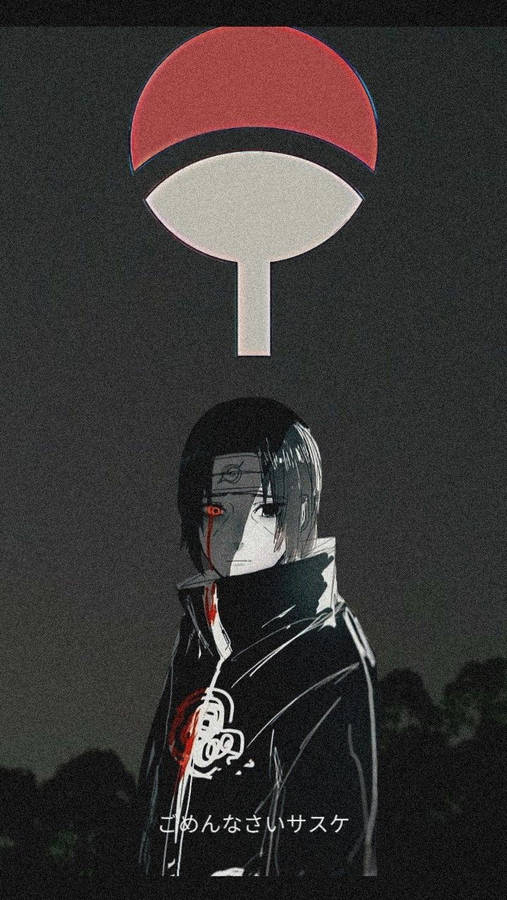 Akatsuki Itachi Uchiha Emblem Wallpaper