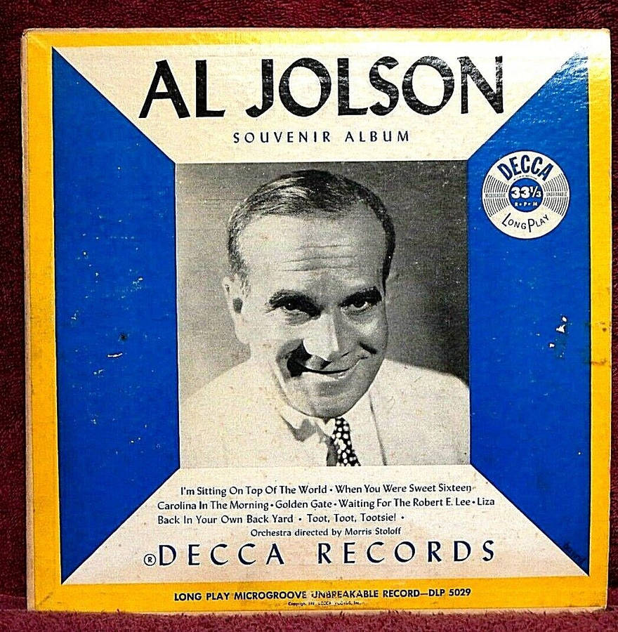 Al Jolson Souvenir Album Wallpaper