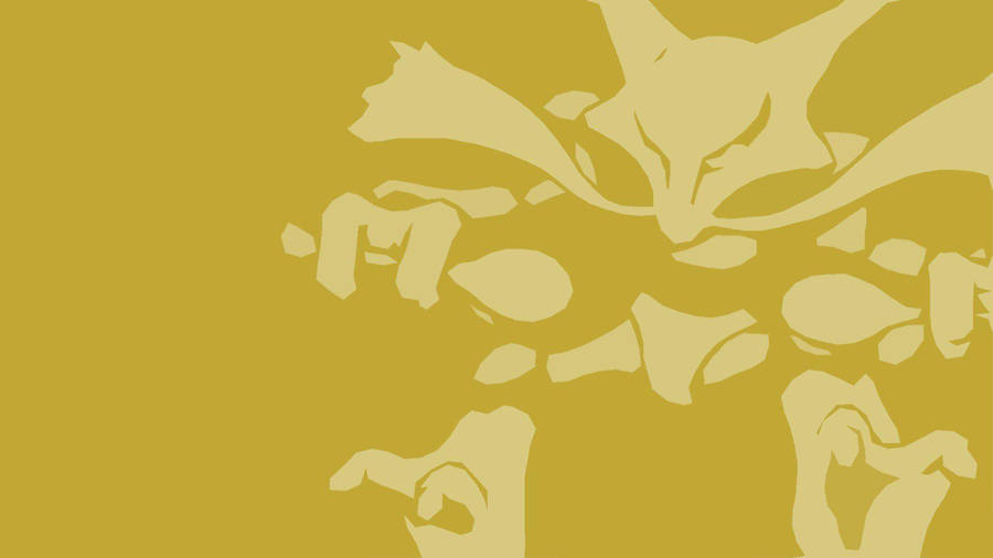 Alakazam Yellow Silhouette Wallpaper