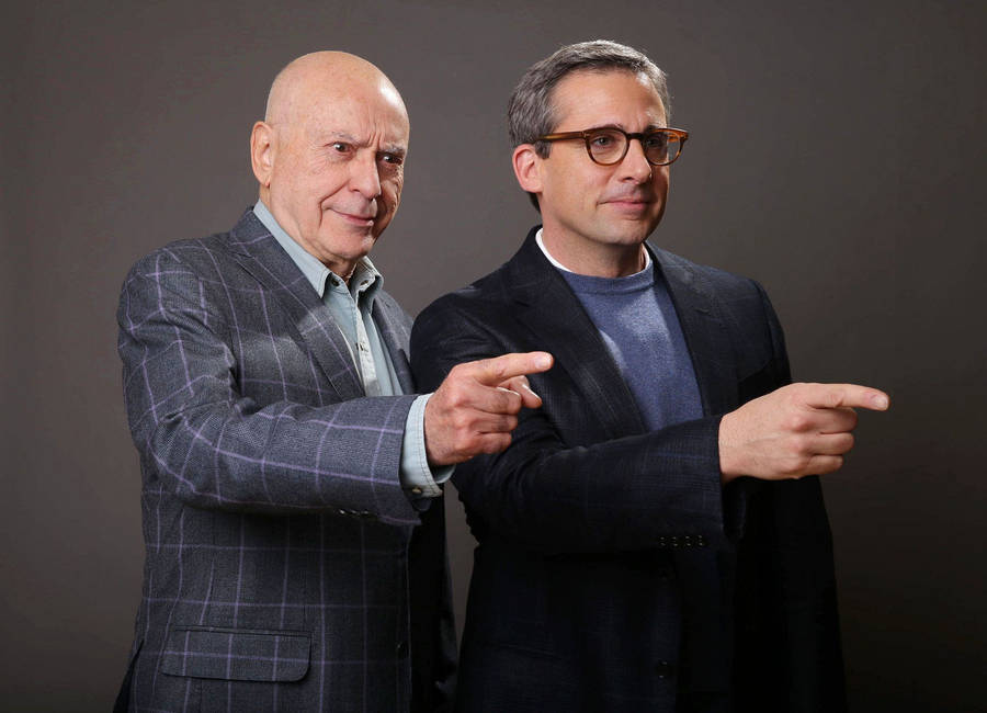 Alan Arkin With Actor Steve Carell Wallpaper