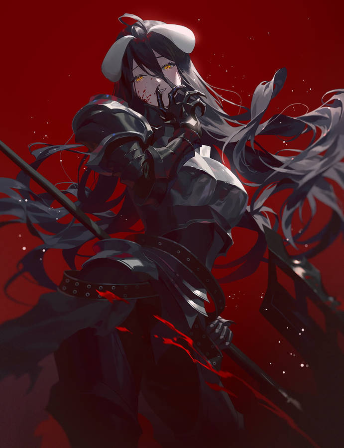 Albedo Overlord Aesthetic Anime Girl Iphone Wallpaper