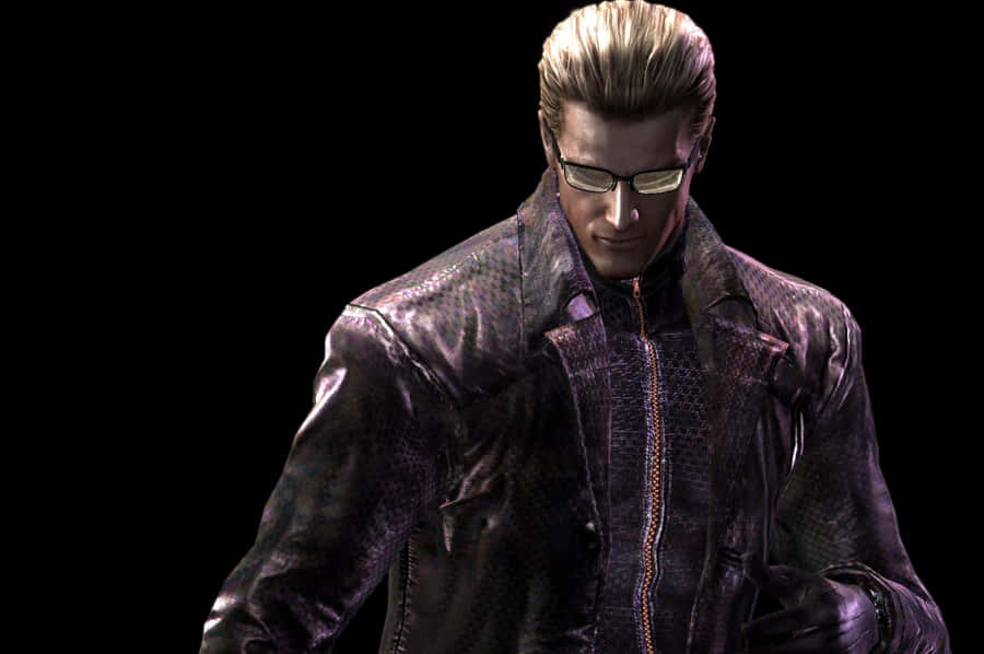 Albert Wesker In Intense Action Wallpaper