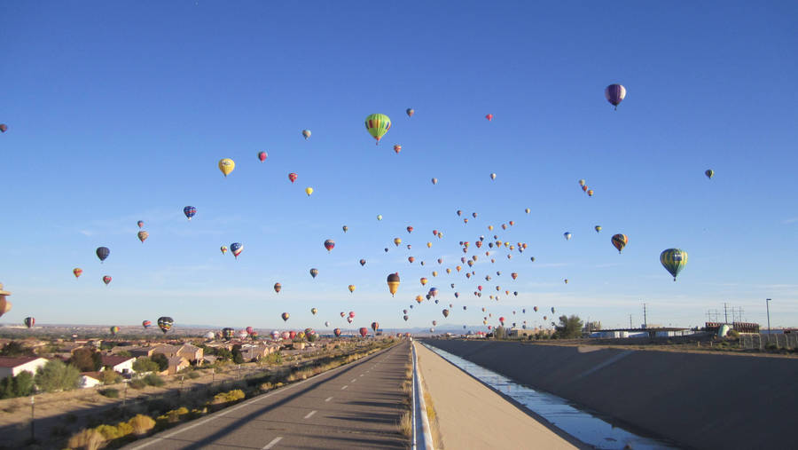 Albuquerque Road During Festival Wallpaper