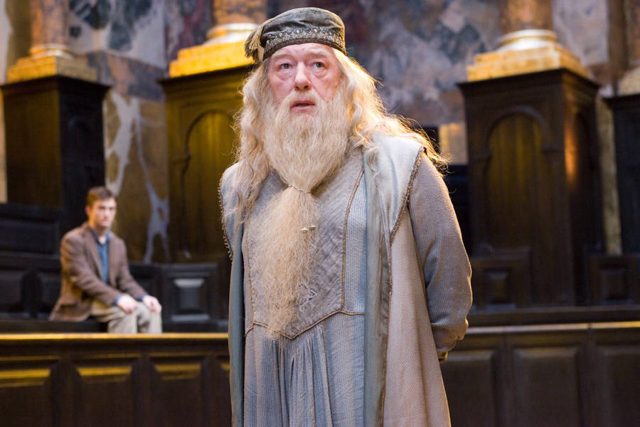 Albus Dumbledore Serious Expression Wallpaper