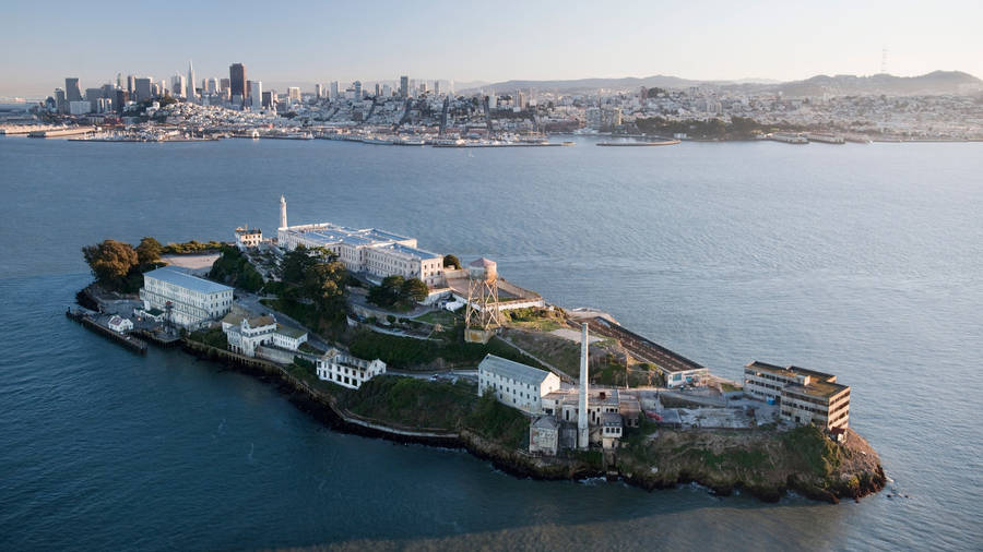 Alcatraz In Blue Wallpaper