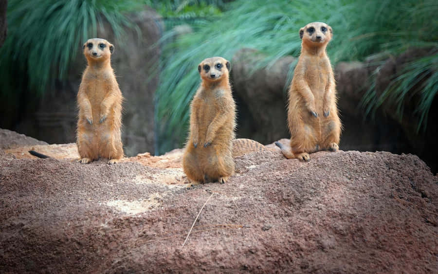 Alert Meerkats On Lookout.jpg Wallpaper