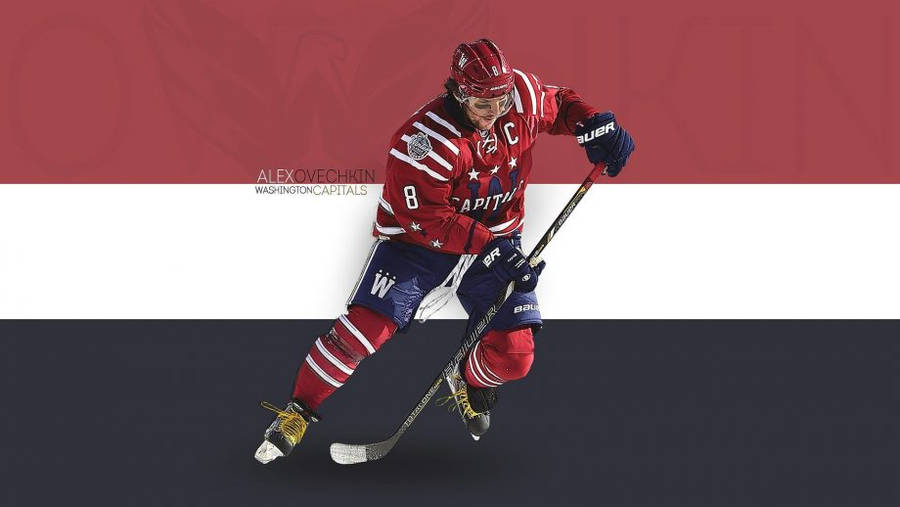 Alex Ovechkin Classy Red White Blue Wallpaper