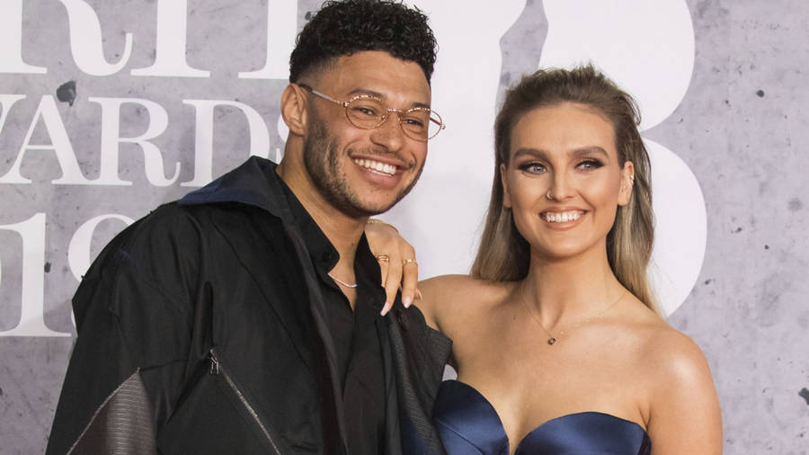 Alex Oxlade-chamberlain Perrie Edwards Red Carpet Wallpaper