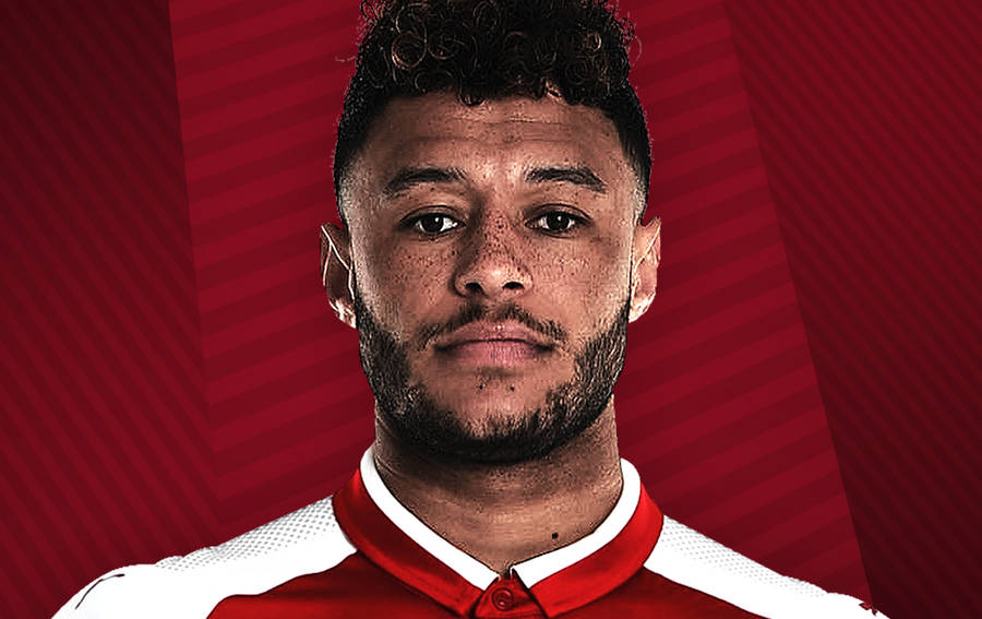 Alex Oxlade-chamberlain Red Background Wallpaper