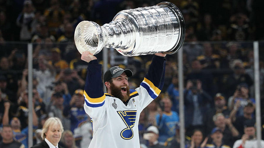 Alex Pietrangelo Celebrating With Victory Trophy Wallpaper