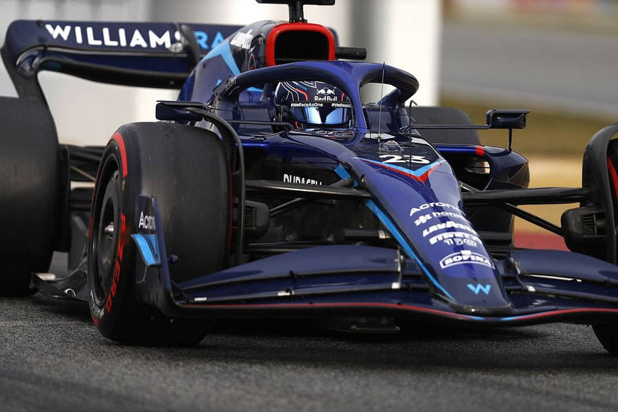 Alexander Albon Dark Blue Car Wallpaper