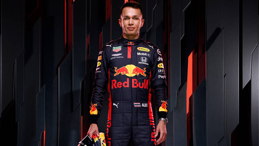 Alexander Albon In His Red Bull Racing Outfit Wallpaper