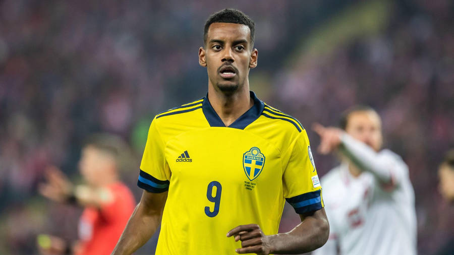 Alexander Isak Serious Facial Expression Wallpaper