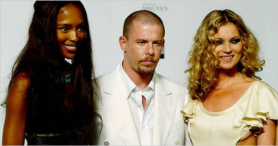 Alexander Mcqueen White Suit Models Wallpaper