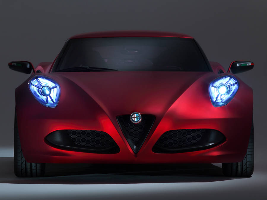 Alfa Romeo Iphone Blue Headlights Wallpaper