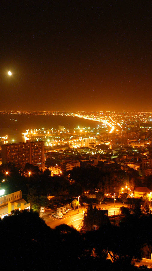 Algeria City Lights At Night Wallpaper