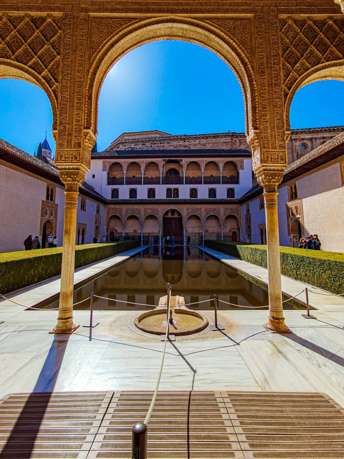 Alhambra Patio From Inside Wallpaper