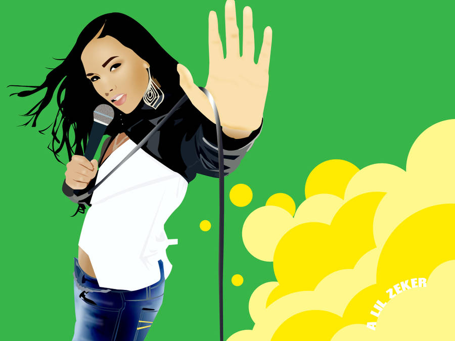 Alicia Keys Vector Art Wallpaper