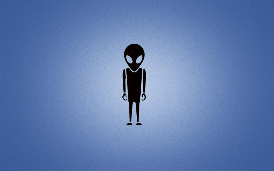 Alien Black Silhouette Wallpaper