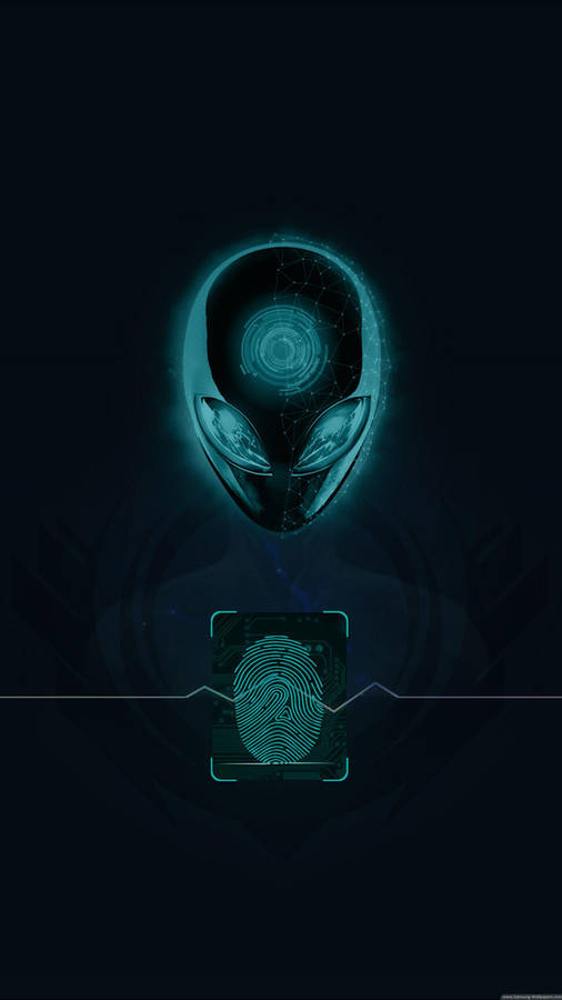 Alien Fingerprint Phone Wallpaper