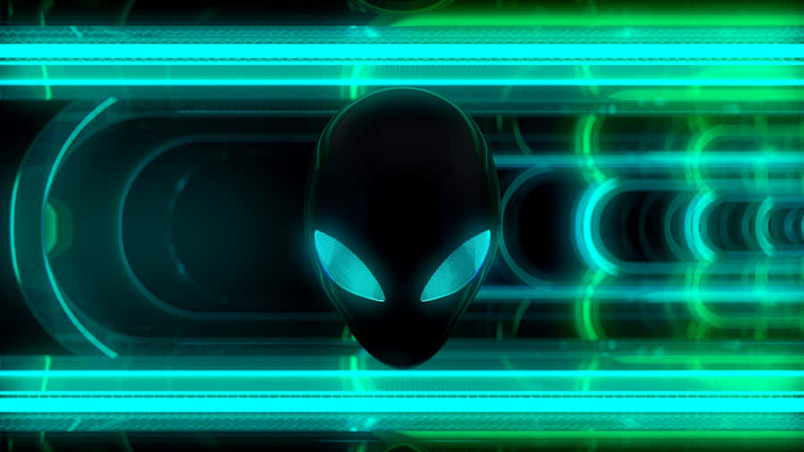 Alienware Logo Glowing Neon Effect Wallpaper