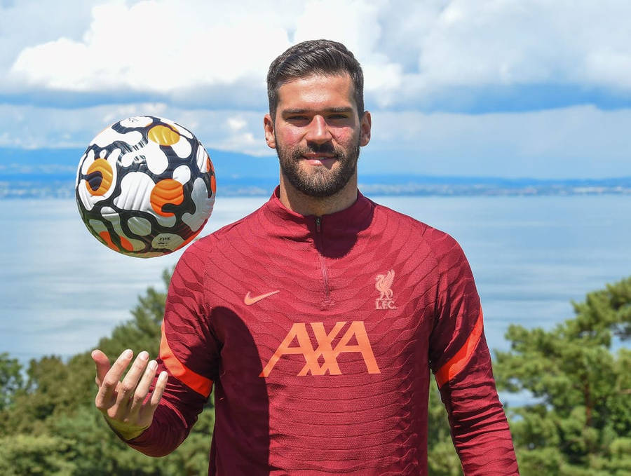 Alisson Becker Bouncing Ball Wallpaper