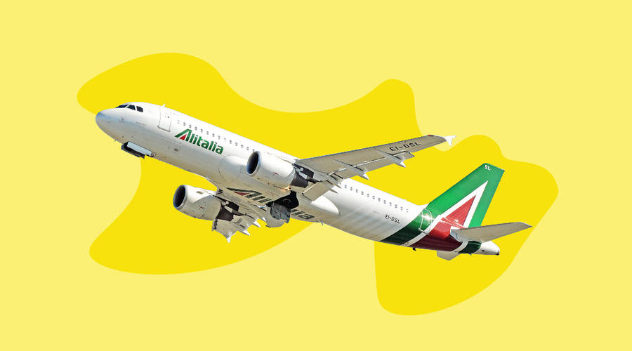 Alitalia In Yellow Wallpaper