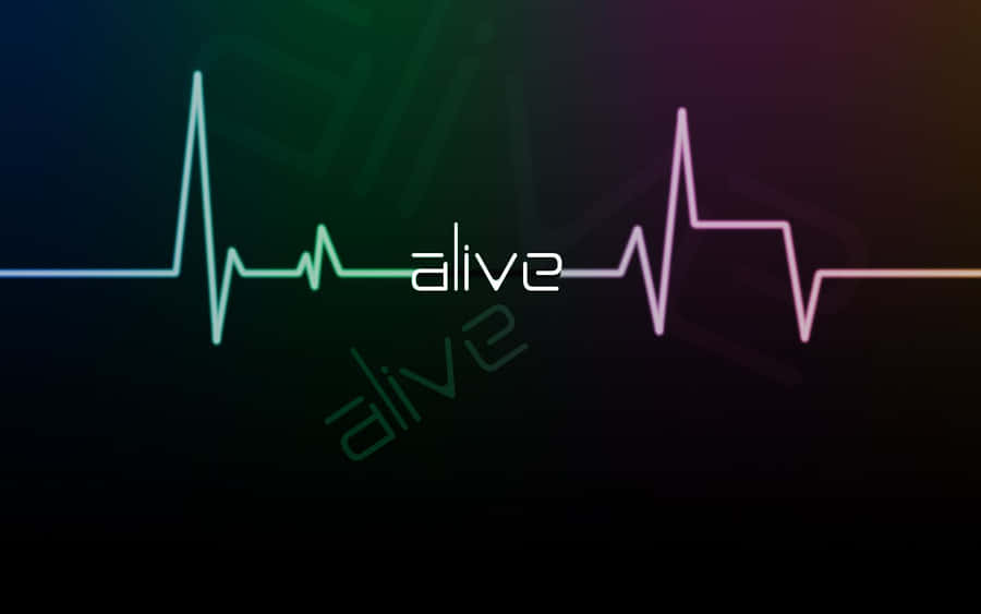 Alive Pulse Neon Art Wallpaper