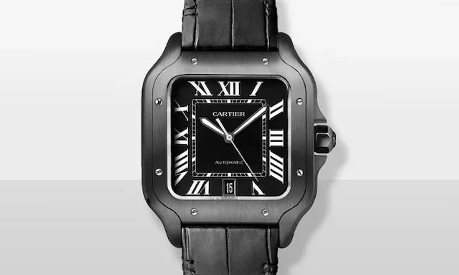 All Black Cartier Watch Wallpaper