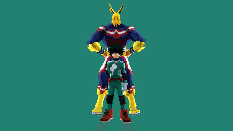 All Might And Izuku Midoriya 4k Wallpaper