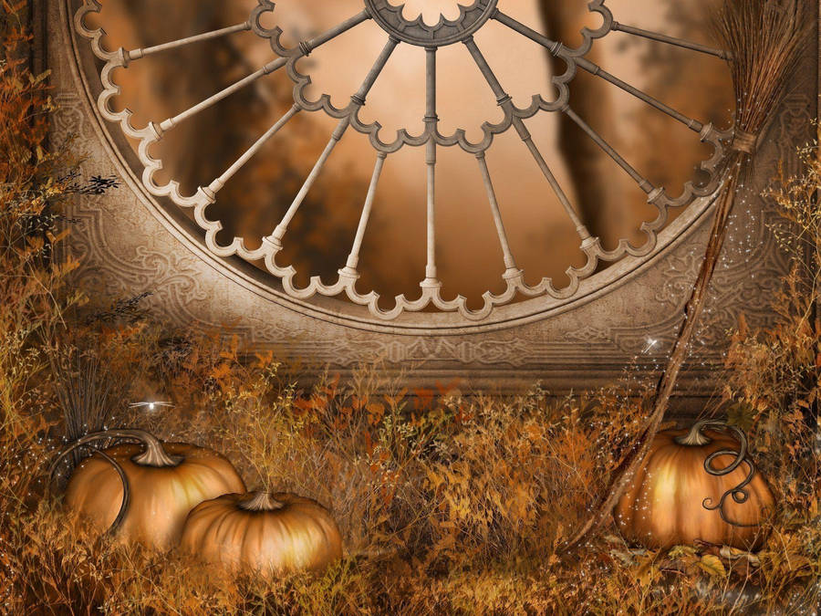 All Saints Day Autumn Pumpkins Wallpaper