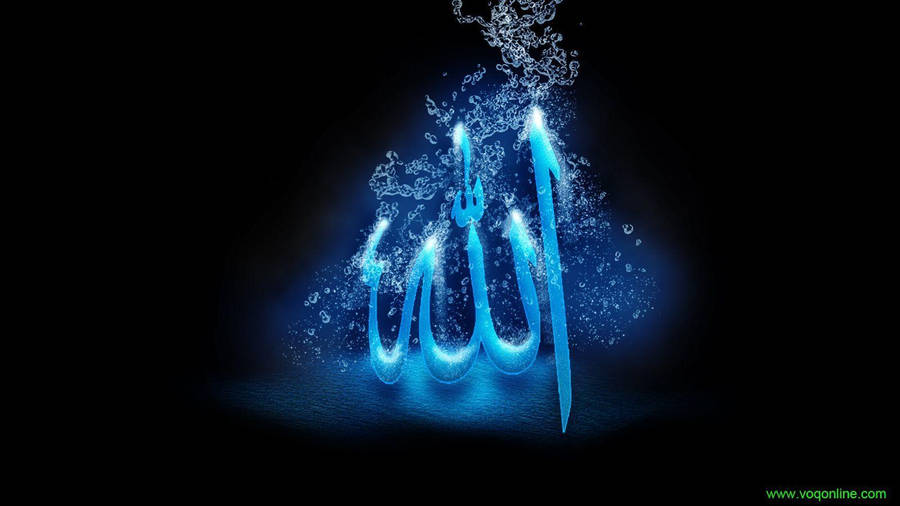 Allah With Water Bubbles Wallpaper