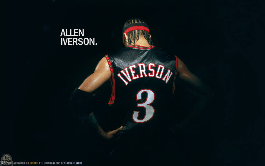 Allen Iverson Jersey In Black Wallpaper